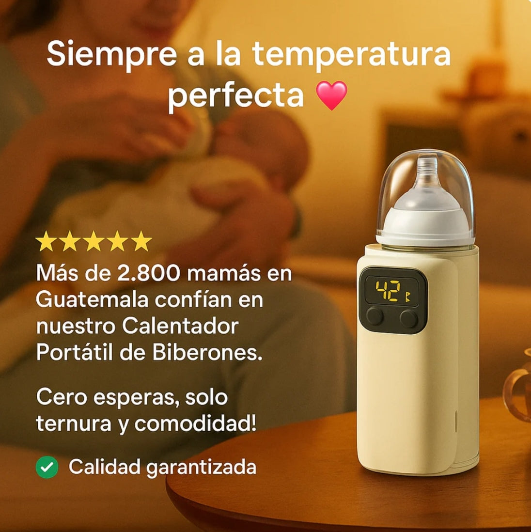 Calentador de Biberón Portátil USB con Pantalla Digital